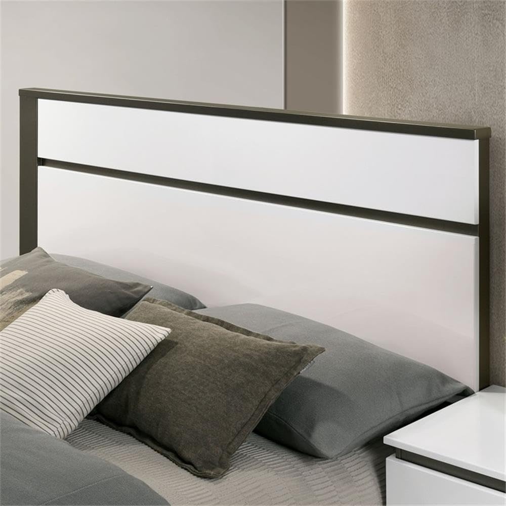 Furniture of America FOA Misti 3-Piece White Wood Bedroom Set - Cal King + 2 Nightstands