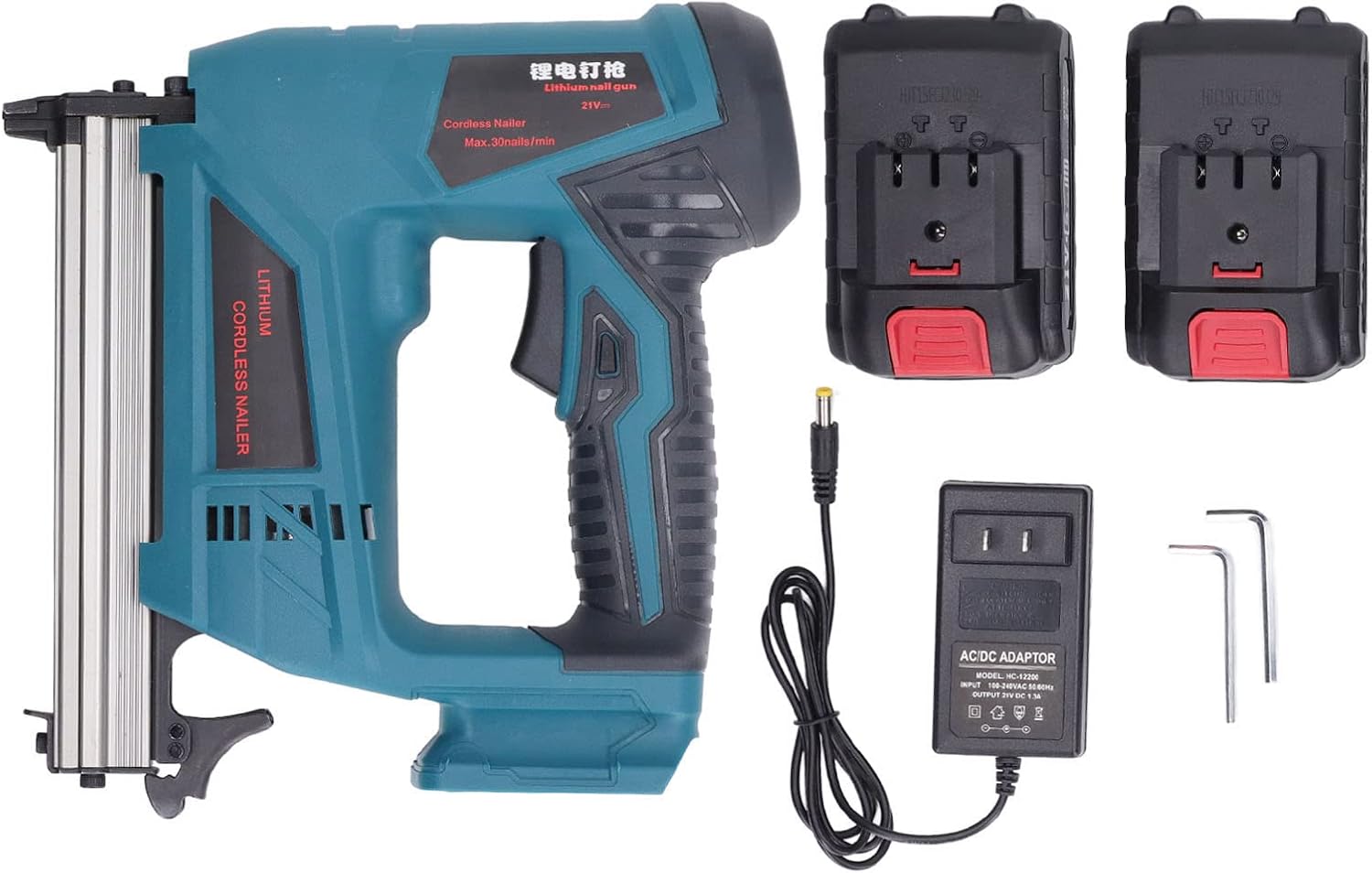 Electric Brad Nailer Cordless Efficient Staple Gun Kit for Woodworking Furniture Production