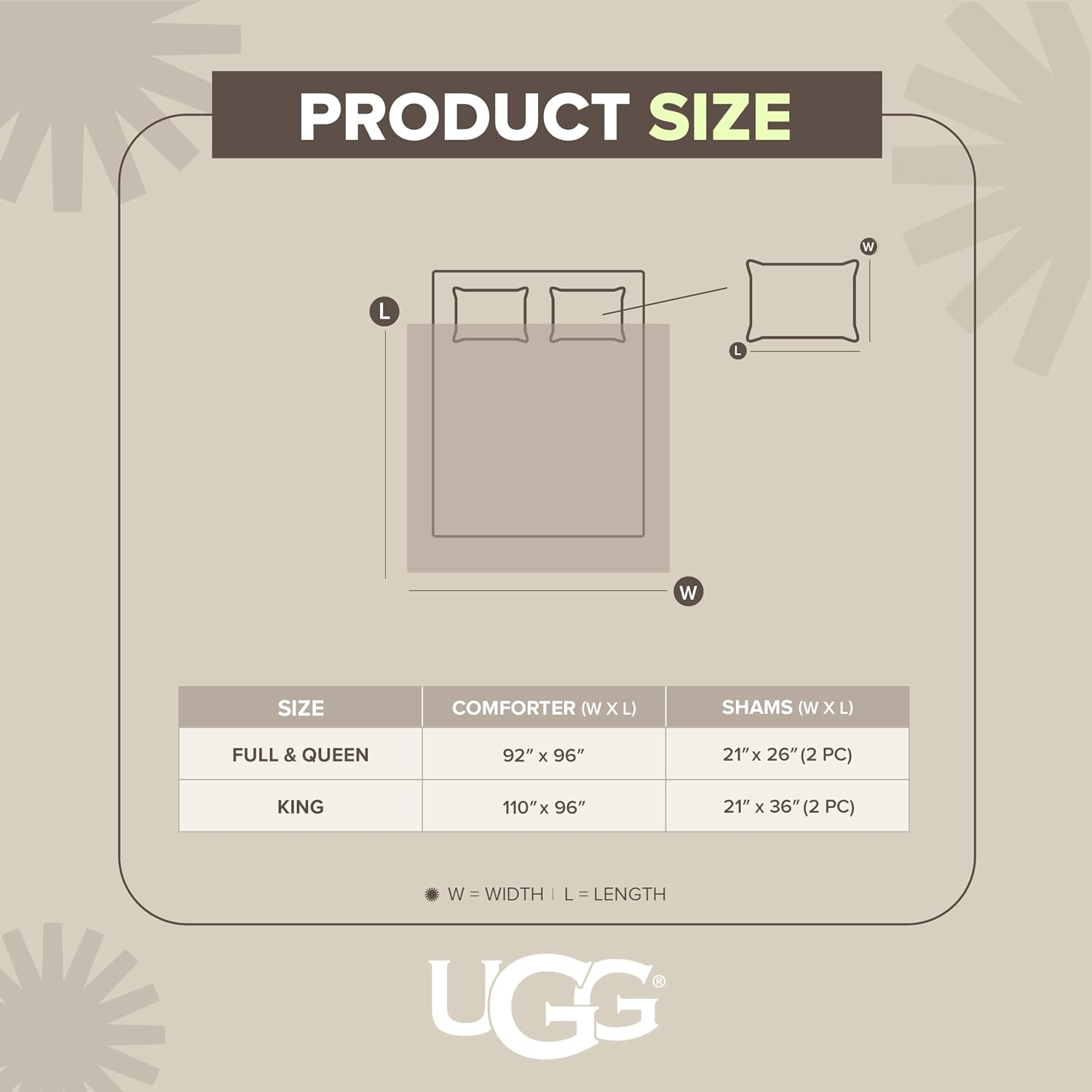 UGG Blissful Comforter Set with 2 Pillow Shams, Warm Winter Bedding, Fluffy Reversible Down Alternative Bedding, King/California King Size Comforter Set, Imperial Blue