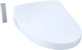 TOTO® S500e WASHLET®+ and Auto Flush Ready Electronic Bidet Toilet Seat with EWATER+®and Classic Lid, Elongated, Cotton White - SW3046AT40#01