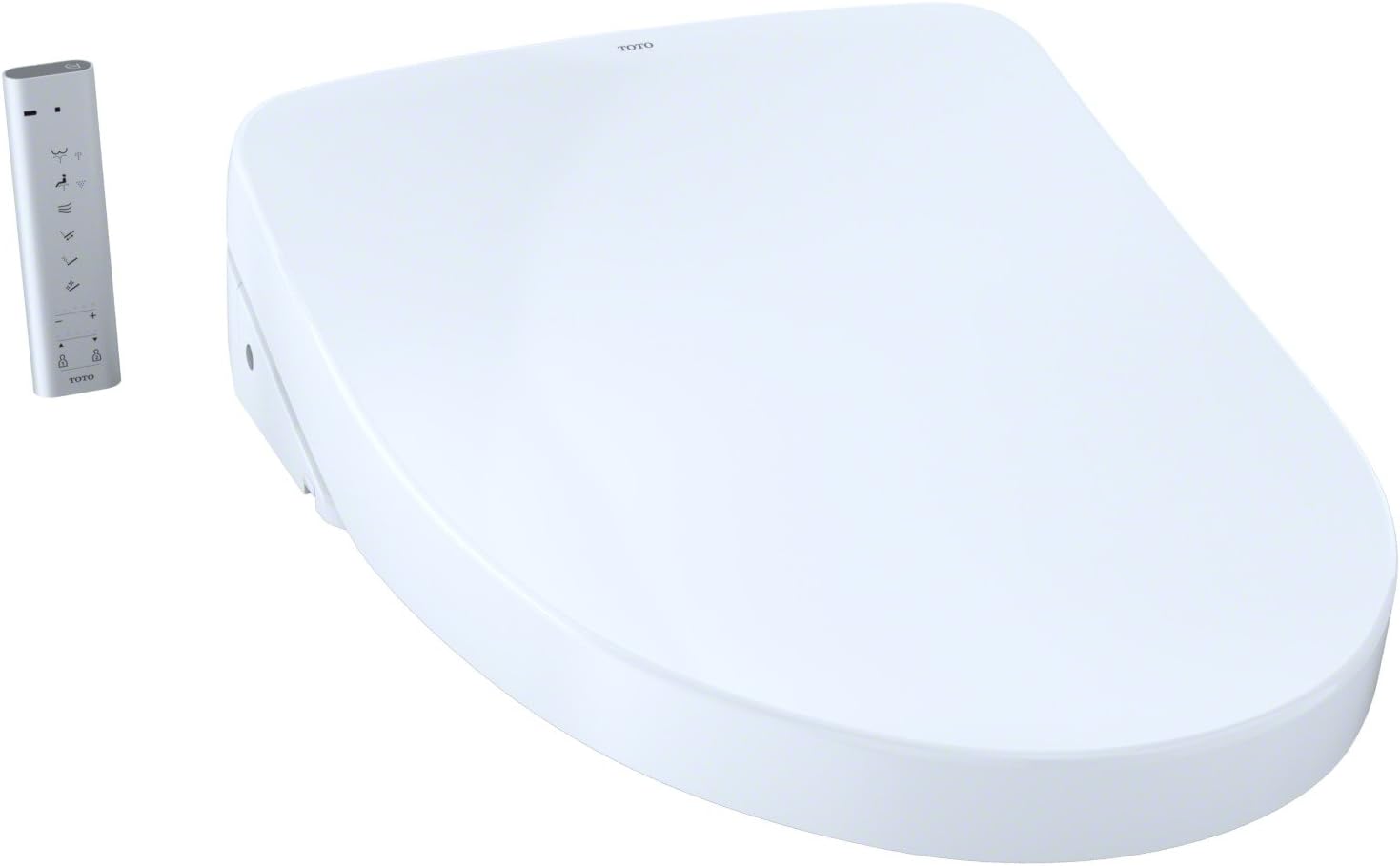 TOTO® S500e WASHLET®+ and Auto Flush Ready Electronic Bidet Toilet Seat with EWATER+®and Classic Lid, Elongated, Cotton White - SW3046AT40#01
