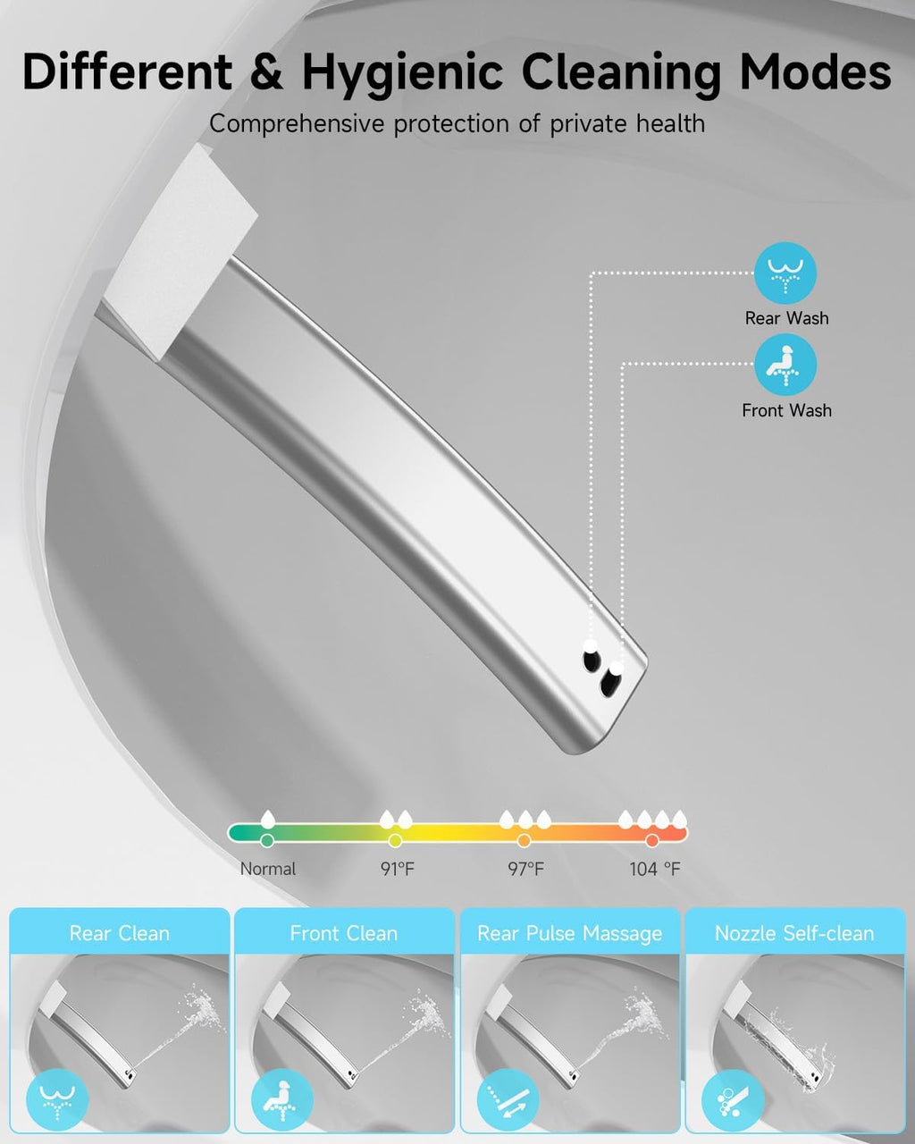 Smart Toilet with Bidet Built In, Elongated One Piece Bidet Toilet with Powerful Flush,Auto Open/Close,Foot Sensor,Heated Seat,Instant Warm Water&Dryer, 1.28 GPF