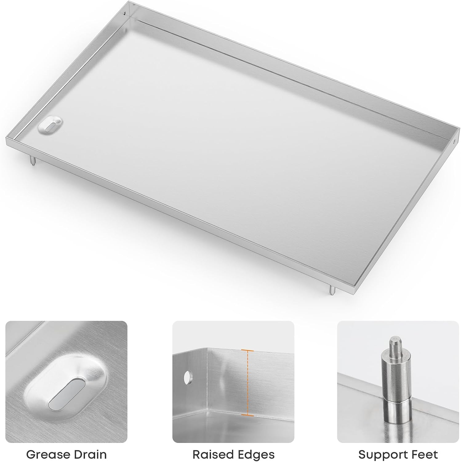 Stanbroil Griddle Top for Weber 36' Gas Griddle 1501006 44310401, Stainless Steel