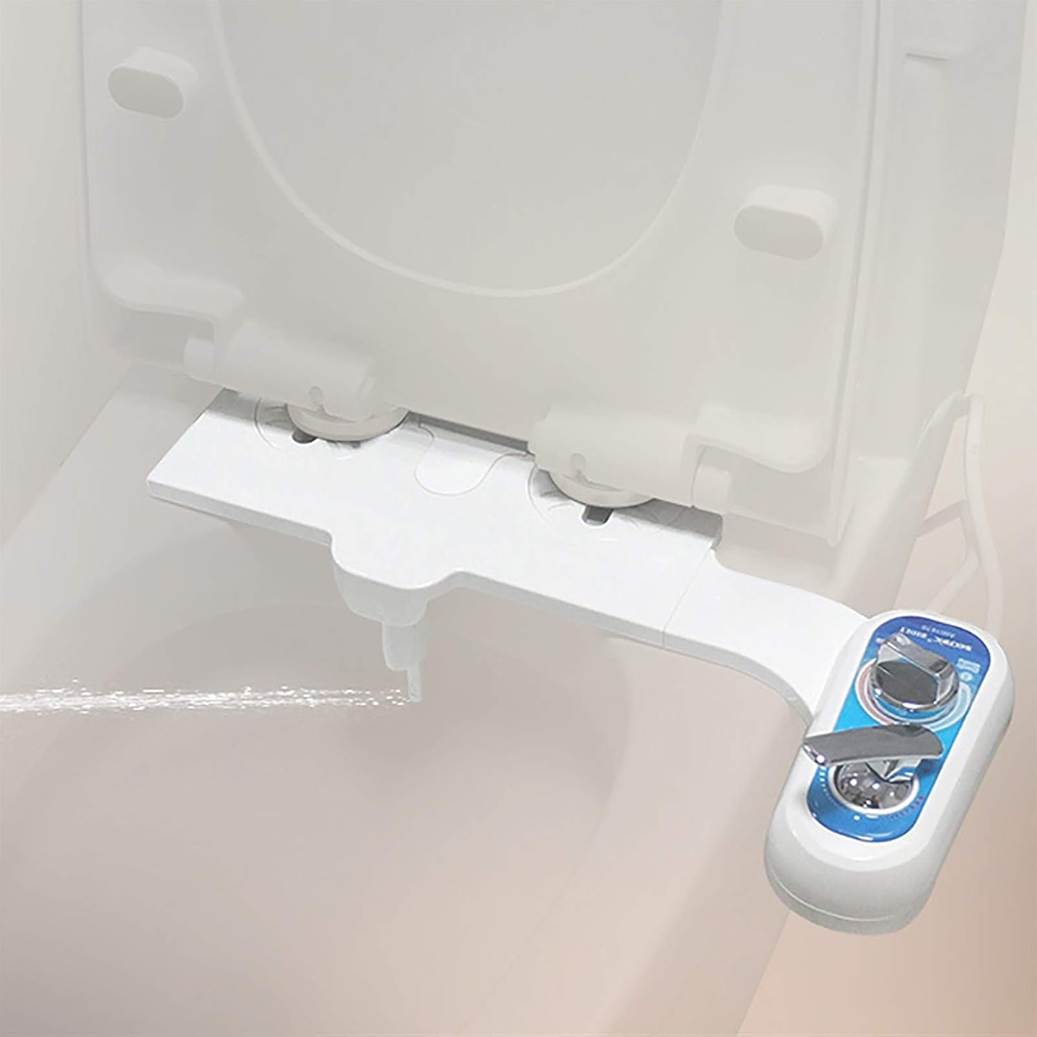 Bidet Toilet seat,Hot&Cold Fresh Water Spray Bidet Left Hand Toilet Seat Attachment with SelfCleaning Nozzles, Water Pressure Control Non Electric Bidet for A Luxurious, Hygienic Bathroom