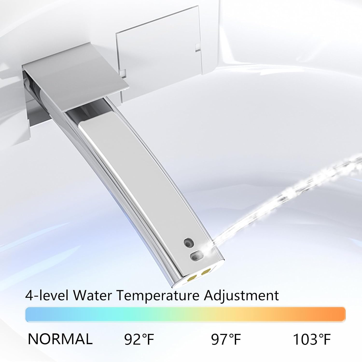 Smart Toilet with Auto Open/Close Lid - Heated Seat, Warm Water Bidet, Dryer, Night Light, Dual Auto Flush, Foot Sensor, Modern Elongated One-Piece ADA Height Toilet for Bathrooms