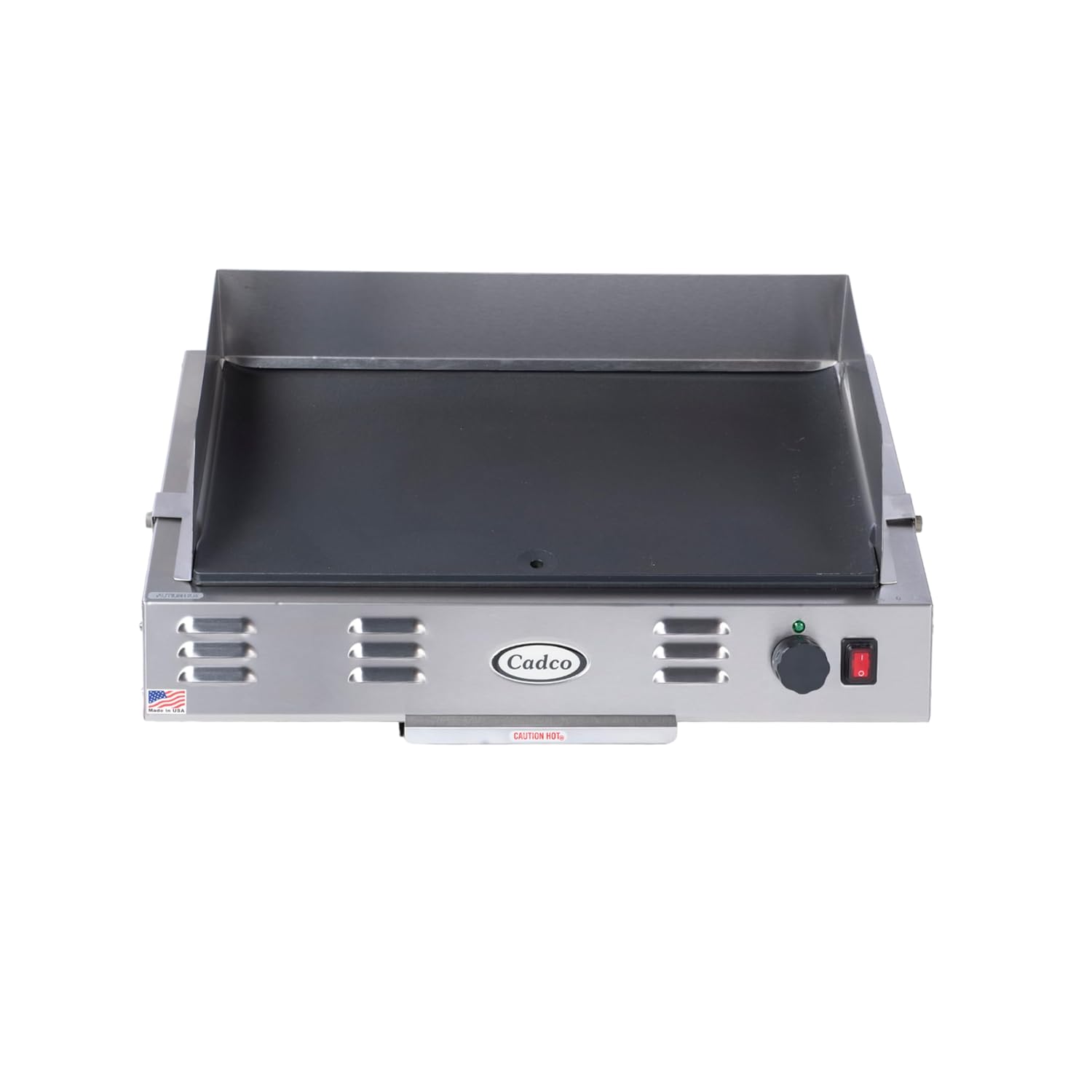 Cadco CG-10 Countertop Space Saver Griddle, Stainless Steel, 120v, 21' x 12' Cooking Area, For Commercial Use