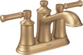 Moen Dartmoor Bronzed Gold Traditional Two Handle Centerset Bathroom Sink Faucet, 6802BZG