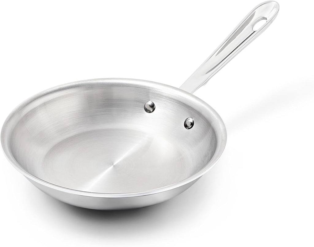 All-Clad D3® Stainless Steel 8 inch Frying Pan- Made in the USA- The Original Bonded Professional Cookware- Oven Safe & Induction Compatible