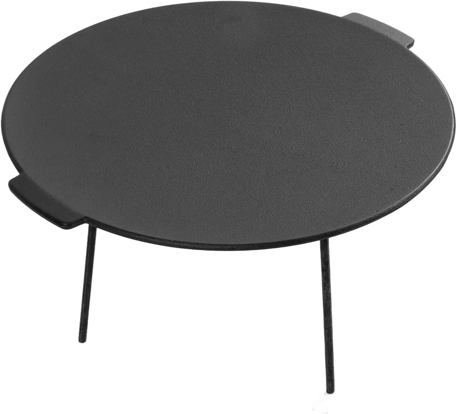 BBQ Grill Pan Cast Iron Round BBQ Griddle Smokeless Heat Non Stick Indoor Outdoor Camping Barbecue Parties Durable Easy to Clean 47.5 x 44CM