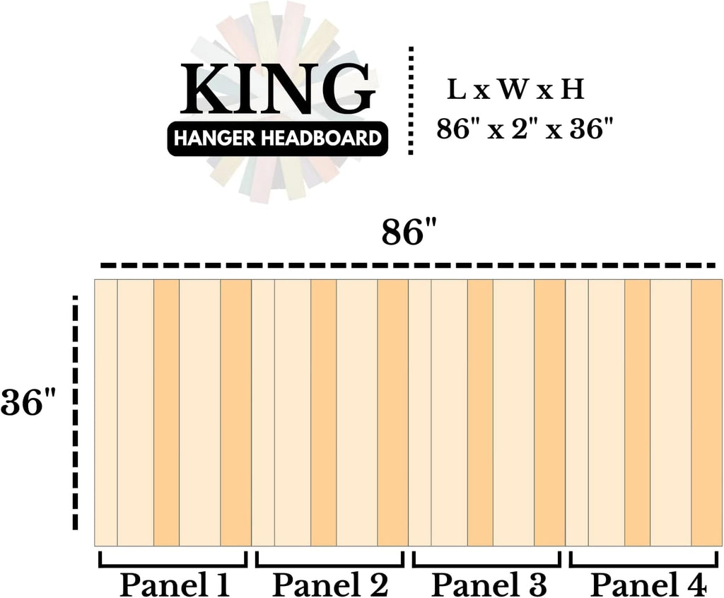 Barn Walls Red Dragon Skin Headboard, Modern Design, Solid Wood Headboard, Floating Panels, Wall Mount, Adjustable Height, Easy Assembly, King Size