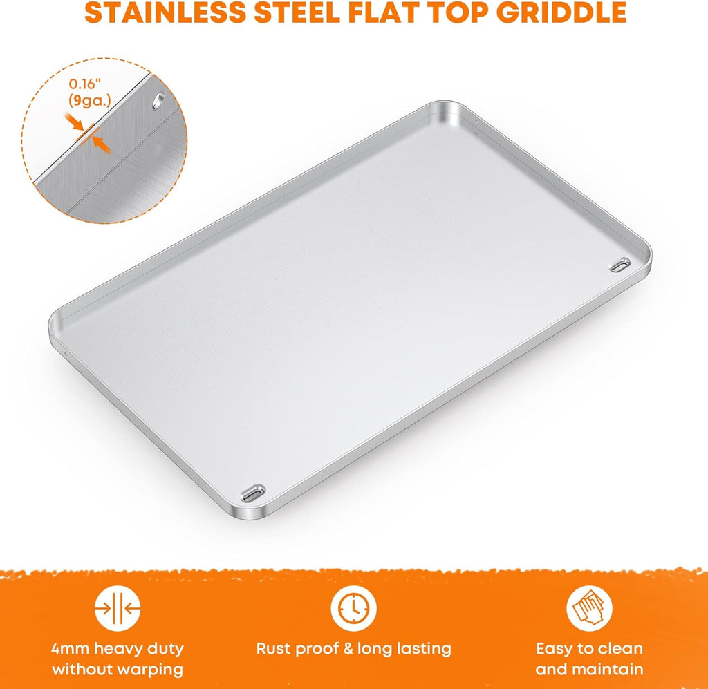 Stanbroil Flat Top Griddle for Cuisinart CGG-0036 36' 4-Burner Gas Grill, Stainless Steel Griddle Replacement Top with Dual Grease Management System
