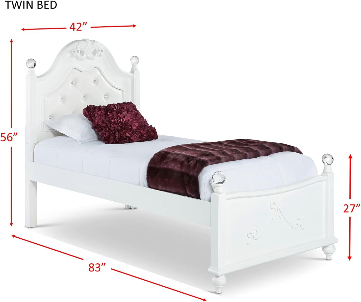 Picket House Furnishings Annie 4 Piece Twin Bedroom Set in White