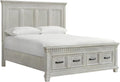 Picket House Furnishings Windom King Storage 5PC Bedroom Set in Antique White