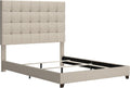 Signature Design by Ashley Dolante Queen Size Upholstered Tufted Bed Frame, Beige