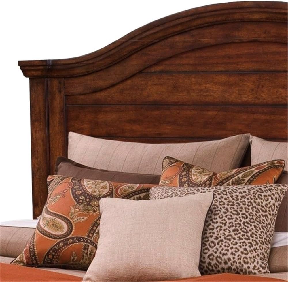 American Woodcrafters Stonebrook Panel Bed, Queen, Tobacco