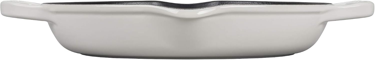 Le Creuset Enameled Cast Iron Signature Deep Round Grill, 9.75', White