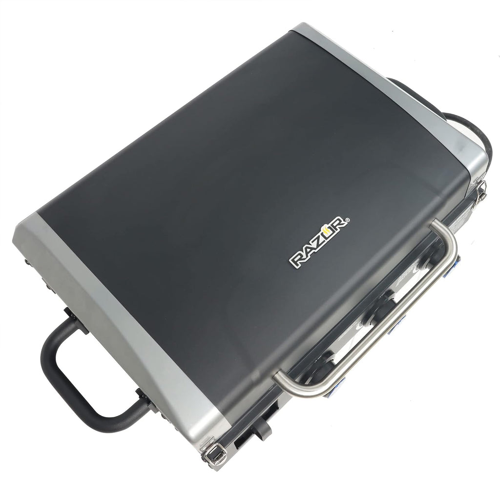 Razor 25 in. 3-Burner Portable Propane Gas Griddle with Lid in Black GGC2228MG