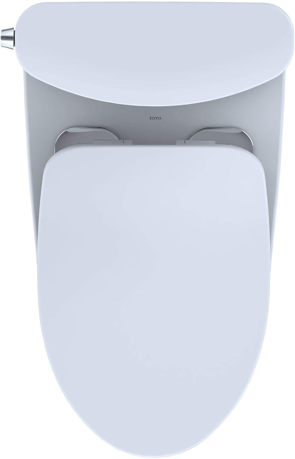 TOTO Nexus Two-Piece Elongated 1.28 GPF Universal Height Toilet with CEFIONTECT and SS234 SoftClose Seat, WASHLET+ Ready, Cotton White - MS442234CEFG#01