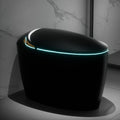WinZo Luxury Smart Toilet With Bidet Seat, Elongated Egg Shaped Modern Design, Auto Open Auto Flush, Adjusted Heated Seat, Warm Water and Dryer, Night Light, Side Buttons, Matte Black