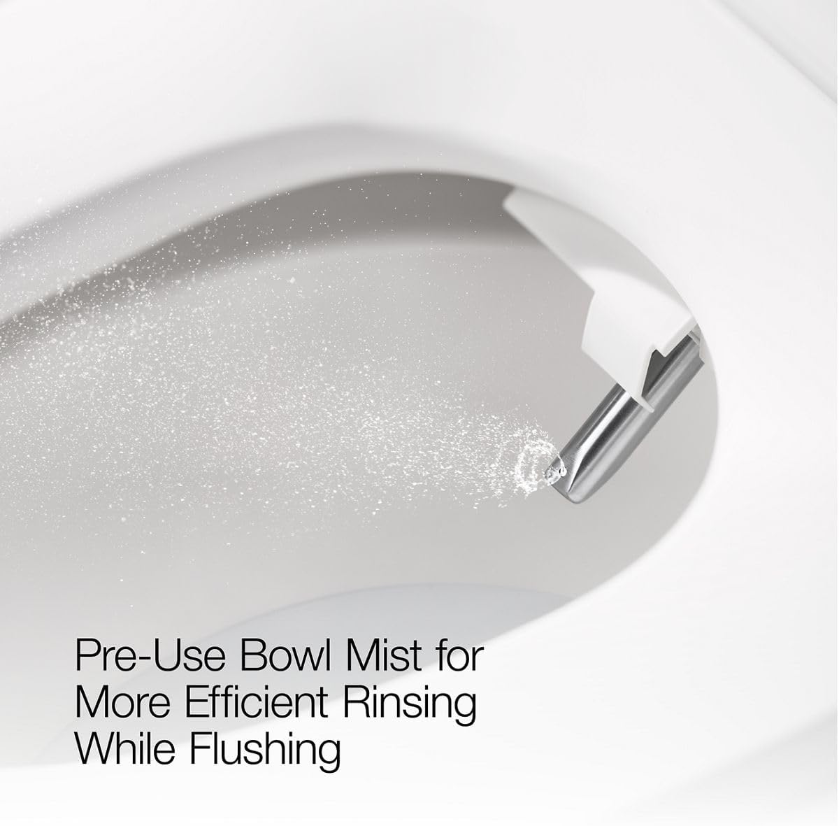 KOHLER K-77795-0BN Eir Comfort Height One-Piece Elongated, Dual-Flush, Smart Toilet with Bidet Built In, White with Brushed Nickel