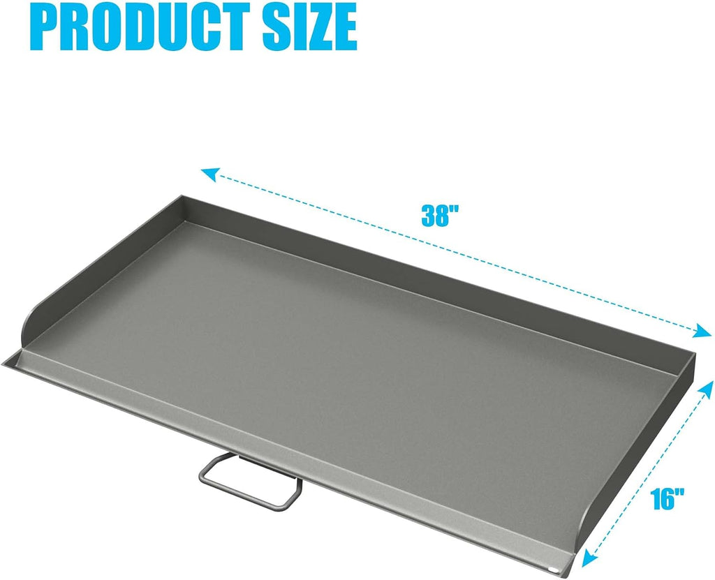 Professional Flat Top Steel Griddle for Camp Chef,Accessories for Camp Chef GB90D, TB90LW, TB90, TB90LWG, TB90LWG15, SPG90B, CCH3 Model Stoves,16'' x 38'' Griddle with Carry Bag