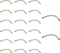 20 Pack Foskan 12-Inch Flexible Water Heater Connector Hose,with 1/2' Push-Fit x 3/4' FIP,Compatible with Copper, PEX, CPVC, and PE-RT Pipes for Water and Heating Use（12' Length）