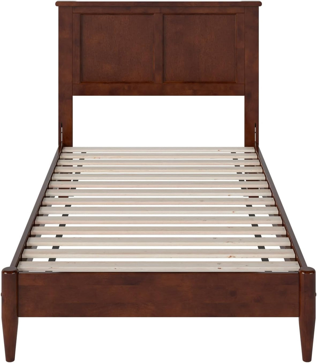 AFI, Charlotte Twin Solid Wood Low Profile Platform Bed, Walnut