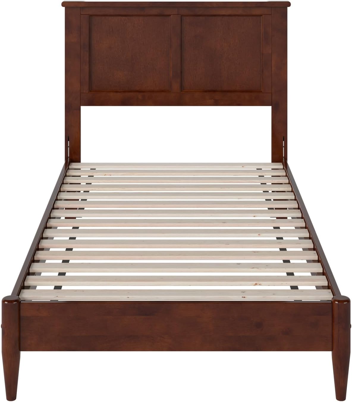 AFI, Charlotte Twin Solid Wood Low Profile Platform Bed, Walnut