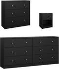 Tvilum Portland Black 3-Piece Bedroom Set