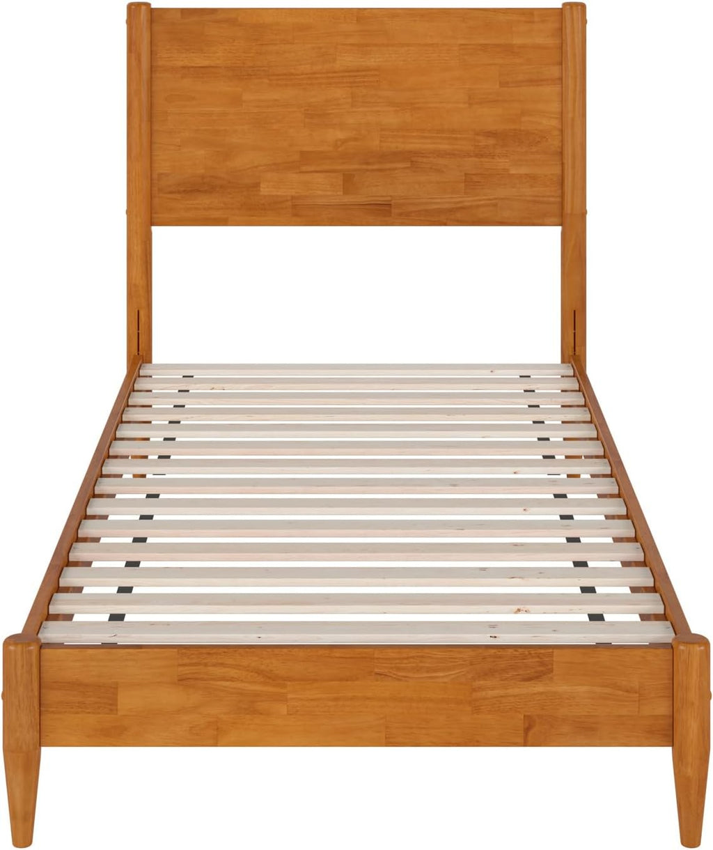 AFI, Pasadena Twin Solid Wood Low Profile Platform Bed, Light Toffee