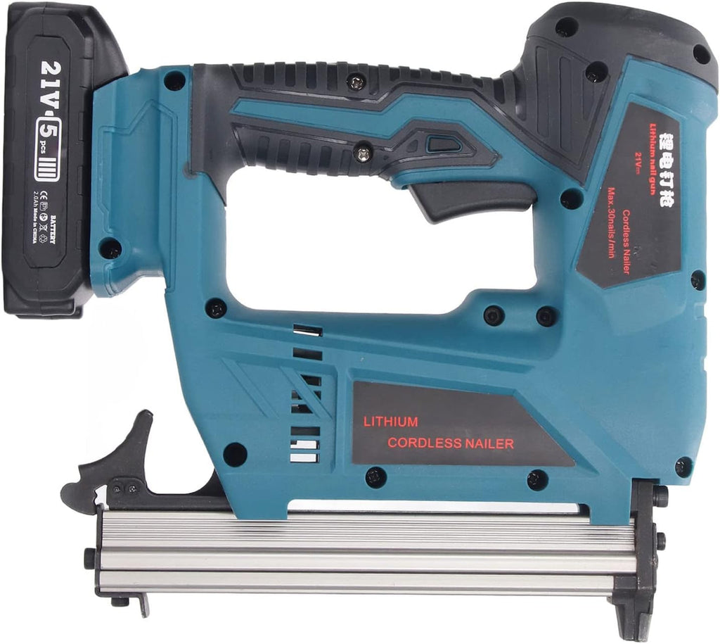 Electric Brad Nailer Cordless Efficient Staple Gun Kit for Woodworking Furniture Production