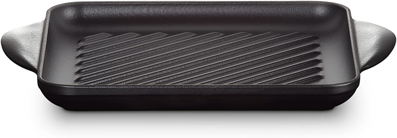 Le Creuset Enameled Cast Iron Square Grill, 9.5', Licorice