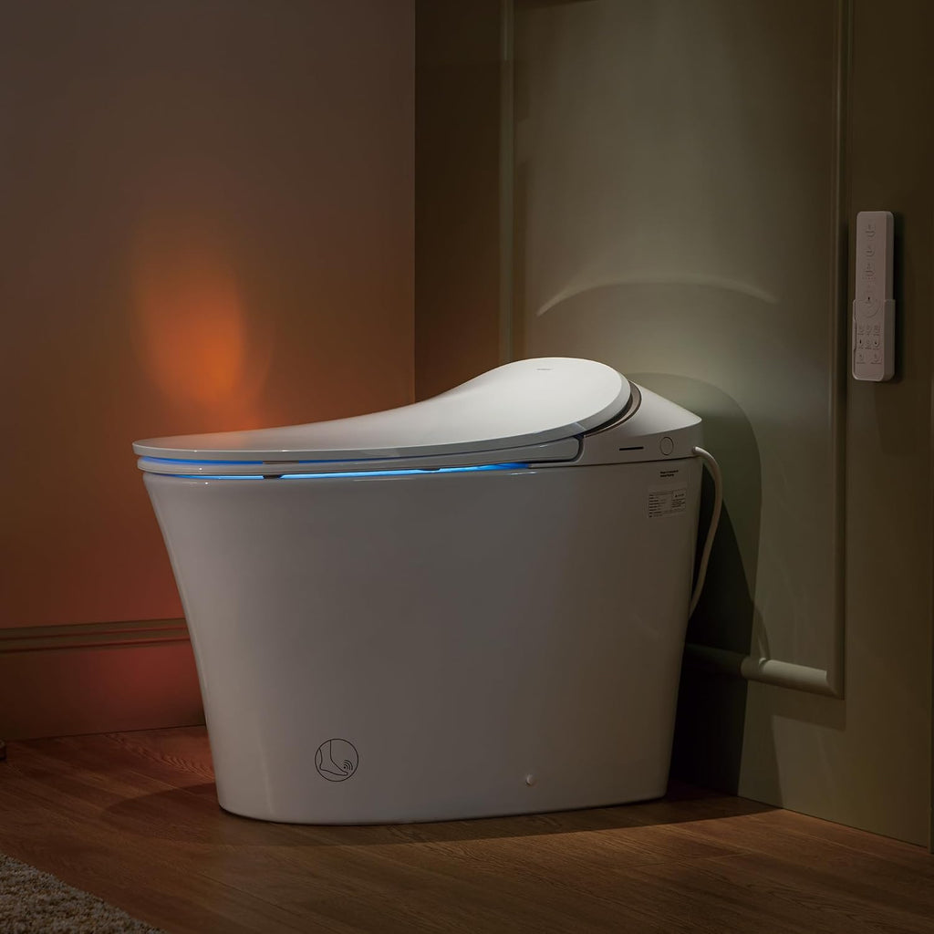 WOODBRIDGE Smart Toilet with Auto Open/Close Lid, Foot Sensor Operation,Dual Auto Flush, Heated Seat, Power Outage Flush,Hygienic Wash,Night Light,LT610