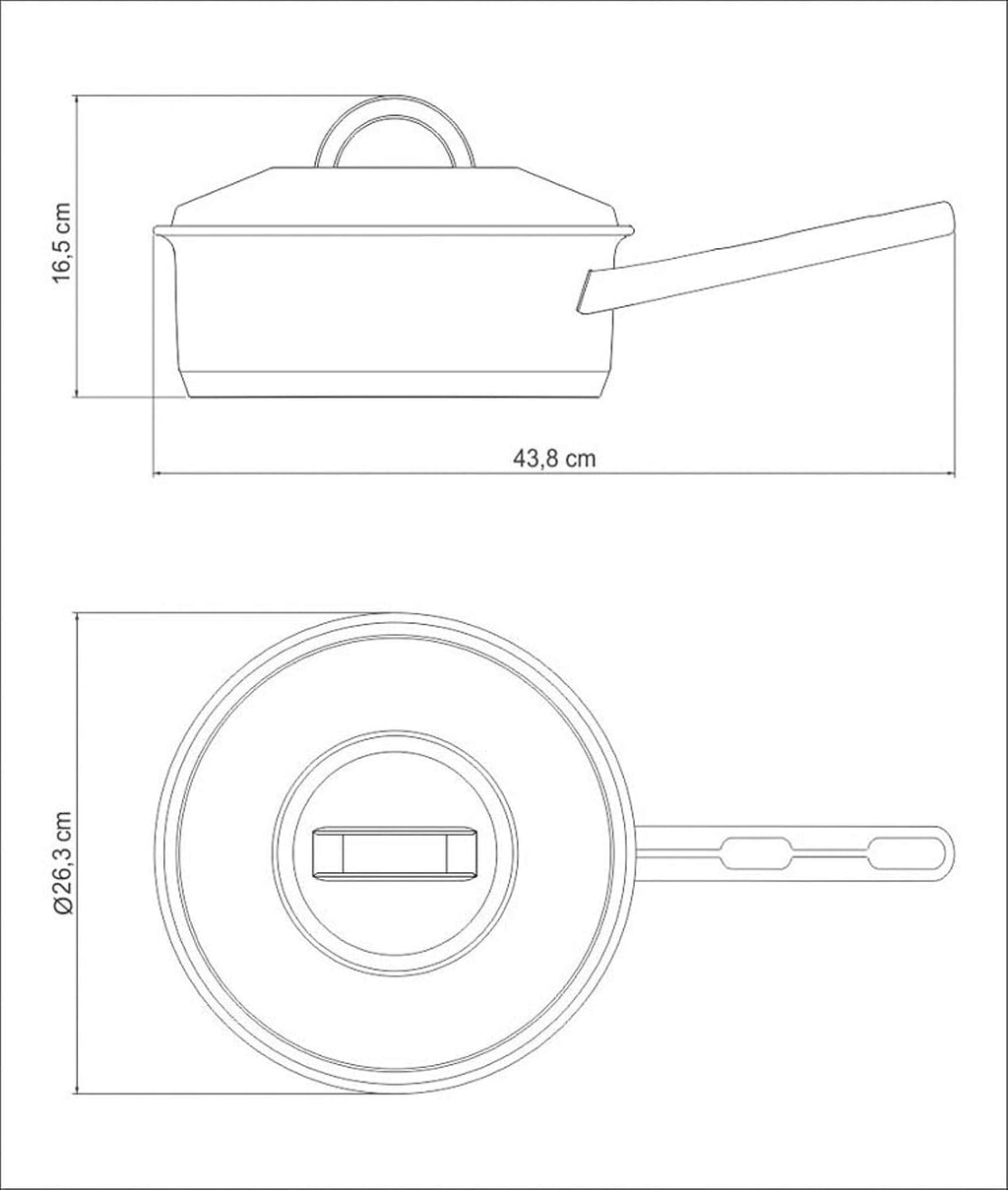 Tramontina 62501/240 Solar, Bottom 3-Layer Stainless Saucepan, 9.4 inches (24 cm), Thermal Conduction, 3-Layer Construction, Stainless Steel, Dishwasher Safe, Gas and Induction Compatible, Respect for