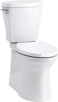 Kohler 20198-0 Betello Comfort Height Two-piece elongated 1.28 gpf toilet with ContinuousClean, skirted trapway, Revolution 360 swirl flushing technology and left-hand trip lever, seat not included