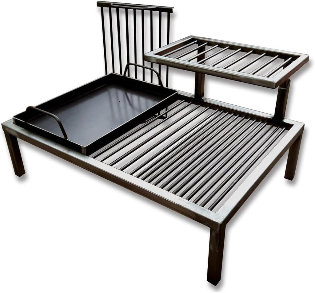 Luxury Argentine Grill with removable iron modules + Brazier. Iron Argentina Grill - BBQ Parrilla Asado. Sor Pampa Grill