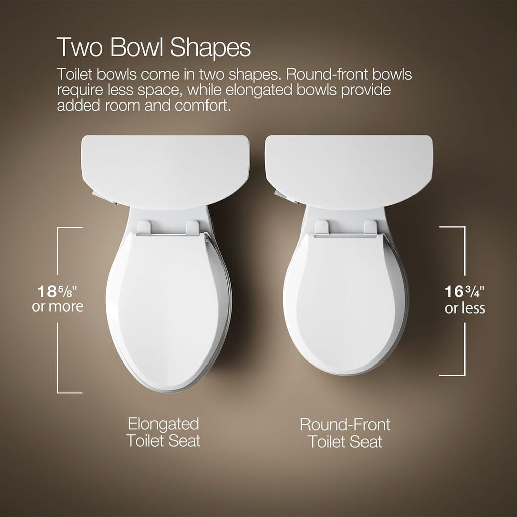 KOHLER Veil One-Piece Skirted Toilet, Dual Flush, Elongated Bowl, Skirted Trapway, White, Hidden Cord Option, Conceals Bidet Seat Cords, K-1381-HC-0