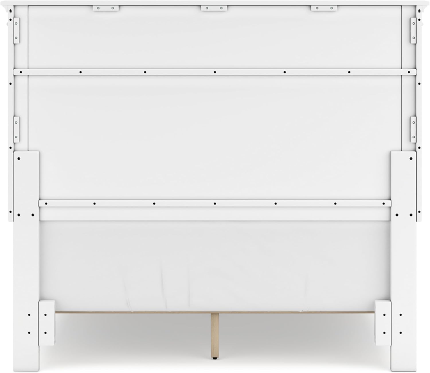 Signature Design by Ashley Fortman Transitional Full Panel Bed with Tapered Feet, Foundation or Box Spring Needed, White