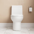 DeerValley DV-1F52816 Ally White Ceramic Standard Comfortable Seat Height Elongated Dual Flush One Piece Toilet with Soft Closing and Quick Release Toilet Seat