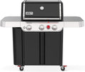 Weber Genesis E-330 Liquid Propane Gas Grill for Outdoor Cooking, 3 Burners, Black – Porcelain-Enameled Cast-Iron Grates, PureBlu Burners & Sear Zone