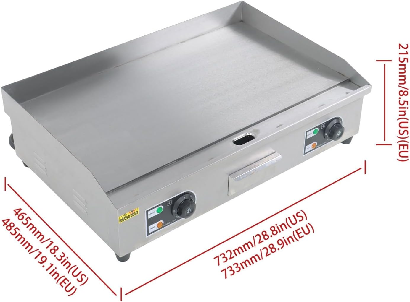 findmall 30 Inch Commercial Electric Griddle 3000W Countertop Flat Top Grill for Both Home and Commercial Environments