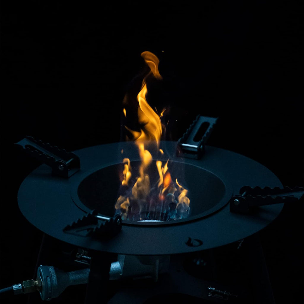 ONLYFIRE GRILLS Propane Paella Burner Stand Set with 21' Paella Pan, Outdoor Gas Stove Cooking Kit, Portable Gas Burner with Wok for Backyard Camping Tailgating RV, 4FT Hose, 60000BTU, GS300
