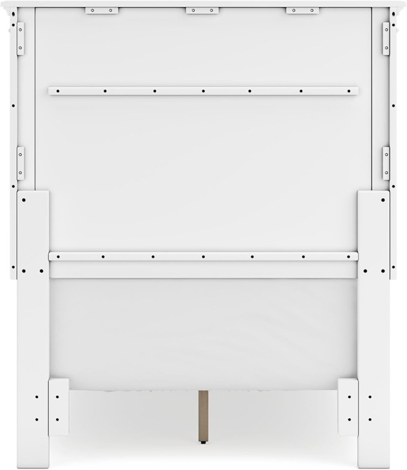 Signature Design by Ashley Fortman Transitional Twin Panel Bed with Tapered Feet, Foundation or Box Spring Needed, White