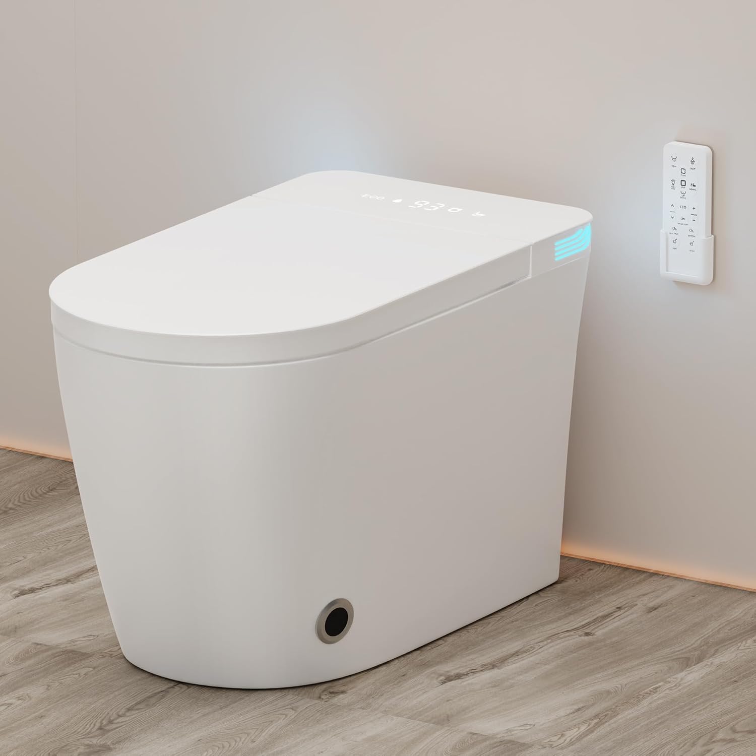 Smart Toilet with Bidet Built in One Piece Bidet Toilet with Heated Seat & Dual Auto Flush/Lid&Seat, Foot Sensor, Warm Water Wash&Dry, Modern Electric Tankless Toilet for Bathroom - Pre-Wetting