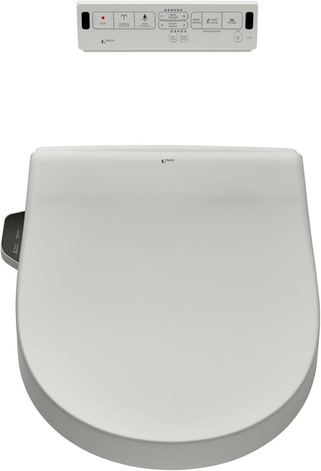 American Standard 8012A70GRC-415 INAX Heated Shower Toilet Bidet Seat with Remote Control + Dual Nozzle, White