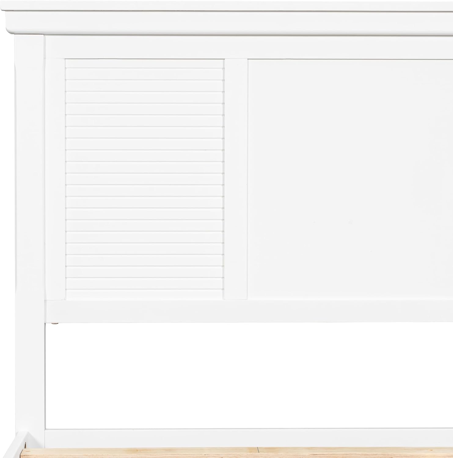 Christopher Knight Home Todie Modern Queen Size Bed Frame with Headboard, Wooden Queen Size Platform Bed Frame, Farmhouse Queen Size Bed Set, No Box Spring Needed, Easy Assembly, White
