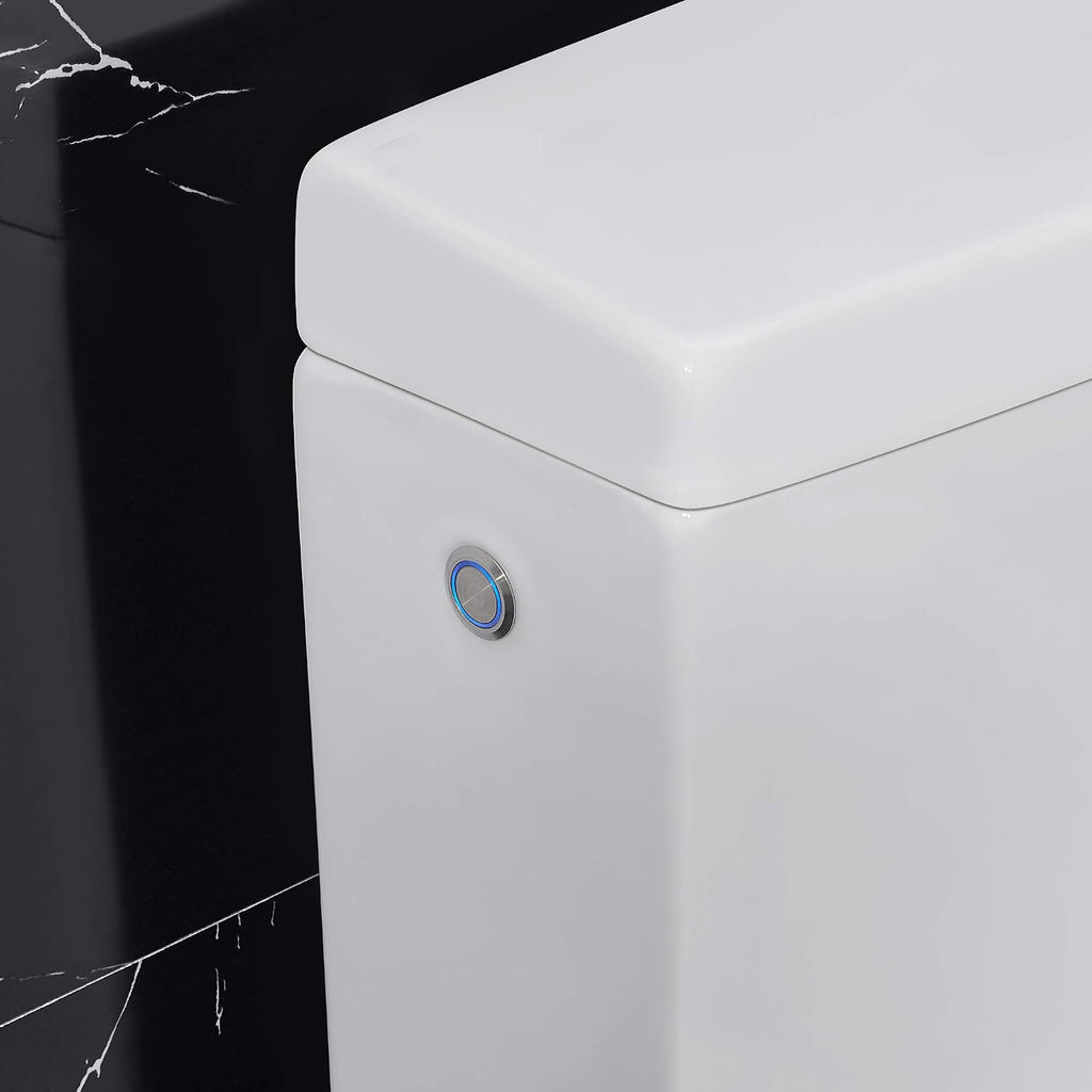 OVE Decors Wilma Smart Toilet with Integrated Bidet Seat, Heated Seat with Auto Flush and Warm Water and Multi Function Remote Control, White