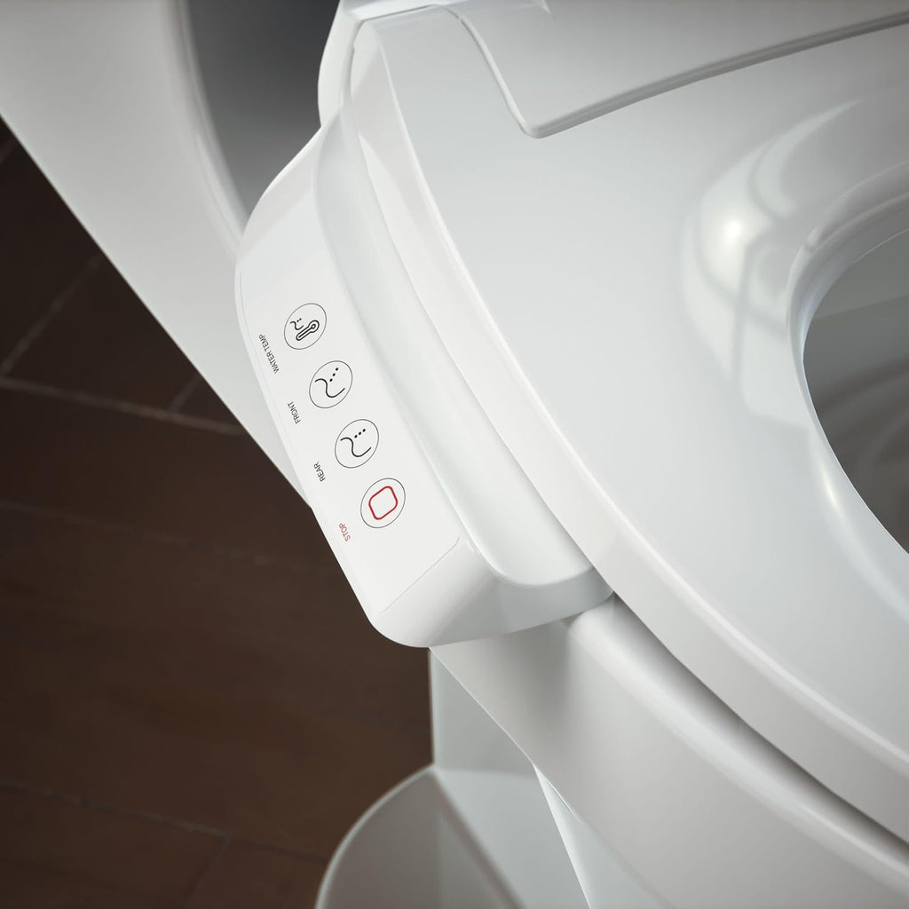Kohler PureWash E700 Heated Bidet Toilet Seat, White with Remote, Warm Water, Quiet-Close Lid, Self-Cleaning Wand, Adjustable Water Pressure and Nightlight, Easy Installation Bidet Attachment