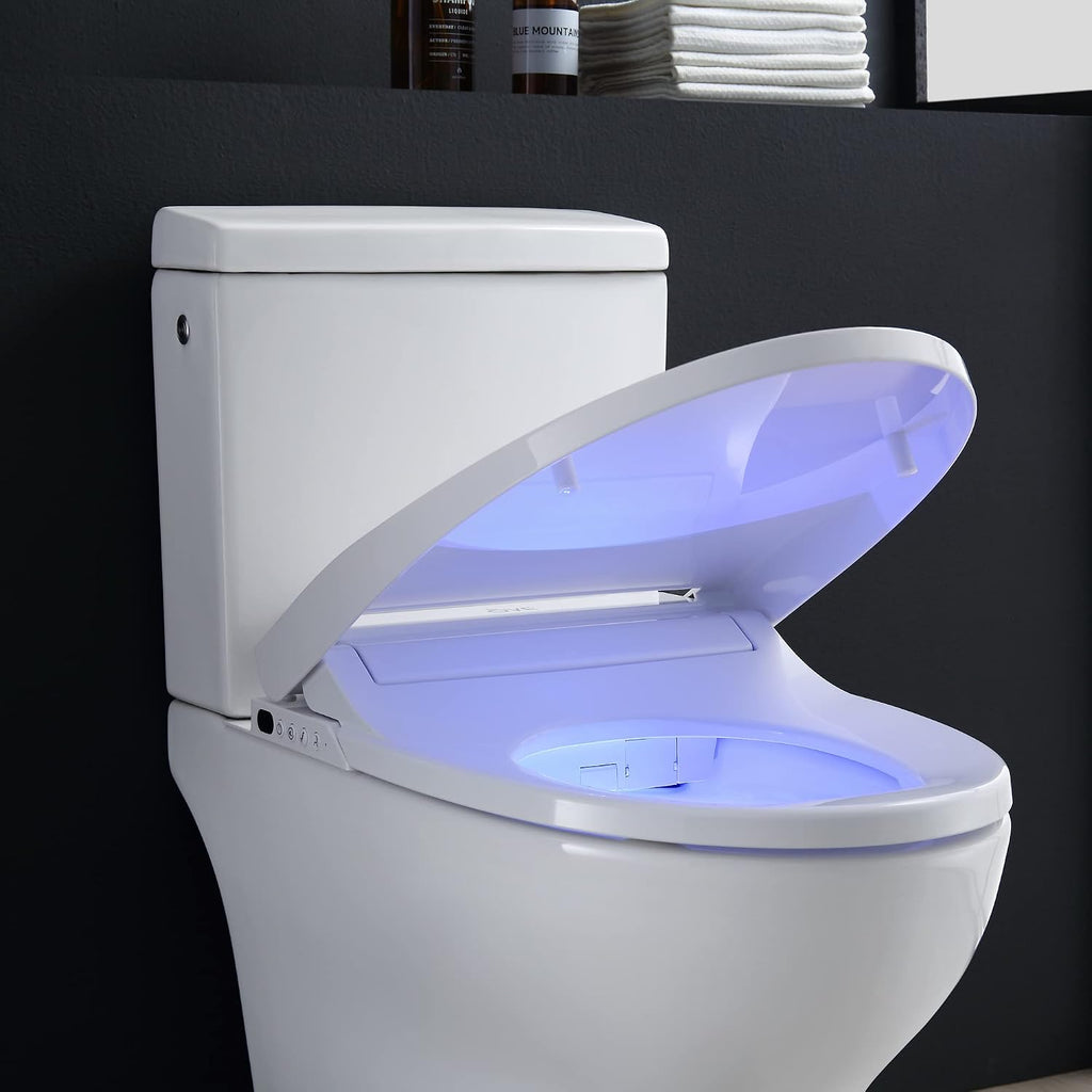 OVE Decors Wilma Smart Toilet with Integrated Bidet Seat, Heated Seat with Auto Flush and Warm Water and Multi Function Remote Control, White