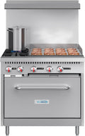 KoolMore 36 in. 2 Burner Commercial Liquid Propane Range with 24 in. Griddle (KM-CRG36-LP)
